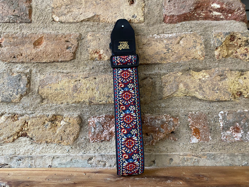 Ernie Ball Classic Jacquard Polypro Guitar Strap Crimson Royal Bloom 2 in Ernie Ball Classic Jacquard Polypro Guitar Strap Crimson Royal Bloom 2 in