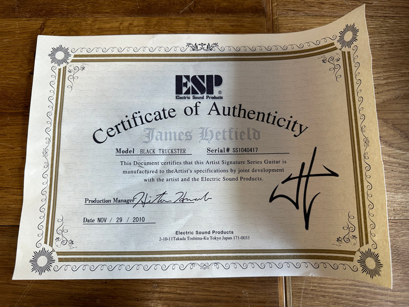 ESP Truckster James Hetfield Signature Black Satin 2010
