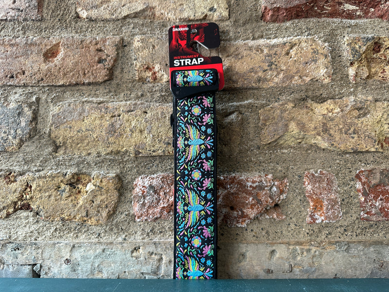 D'Addario Pad Lock Woven Guitar Strap Phoenix Dream