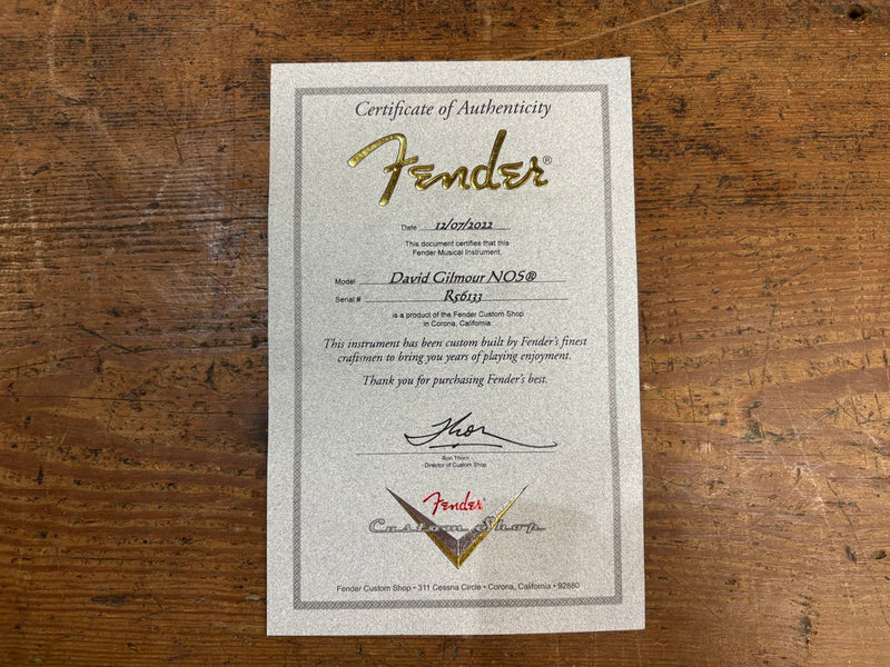 Fender Custom Shop David Gilmour Stratocaster NOS Black 2011