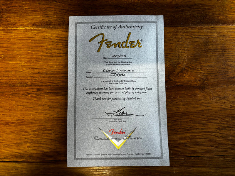 Fender Custom Shop Eric Clapton Stratocaster Black 2022