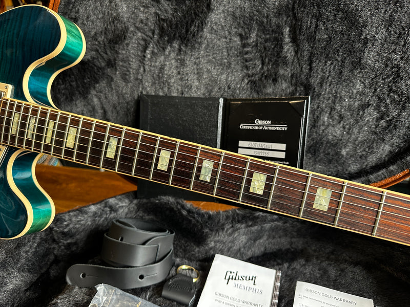Gibson Memphis ES-335 Block Figured Aquamarine 2018
