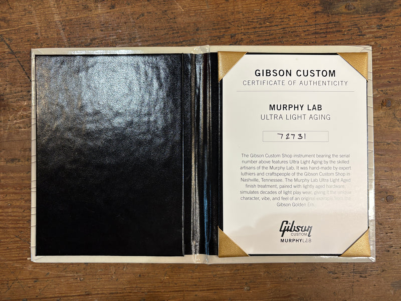 Gibson Custom Shop Murphy Lab '57 Les Paul Custom Reissue Ultra Light Aged Ebony 2022