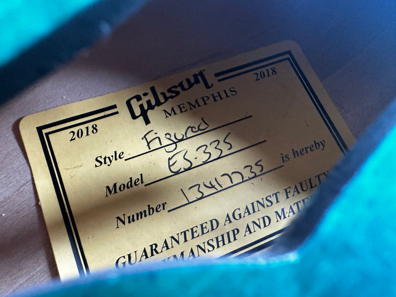 Gibson Memphis ES-335 Block Figured Aquamarine 2018