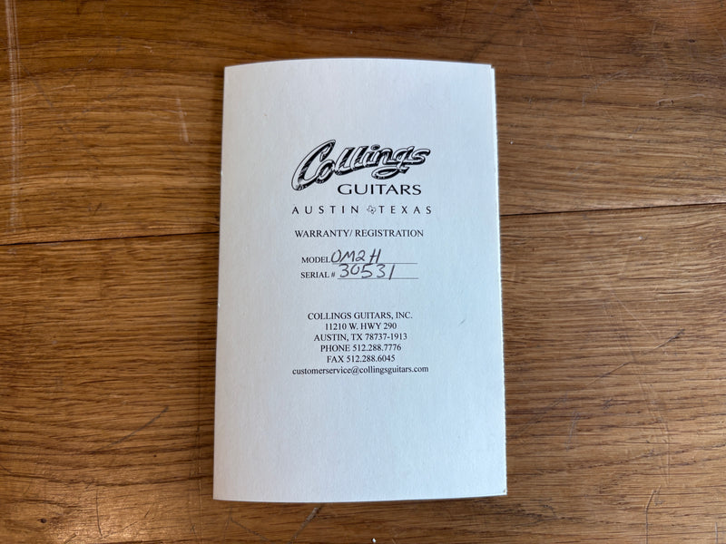 Collings OM2H Natural 2020
