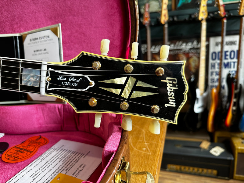 Gibson Custom Shop Murphy Lab '57 Les Paul Custom Reissue Ultra Light Aged Ebony 2022