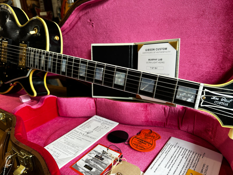 Gibson Custom Shop Murphy Lab '57 Les Paul Custom Reissue Ultra Light Aged Ebony 2022
