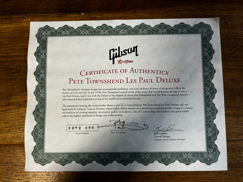 Gibson Custom Shop Pete Townshend Signature #3 '76 Les Paul Deluxe Goldtop 2005