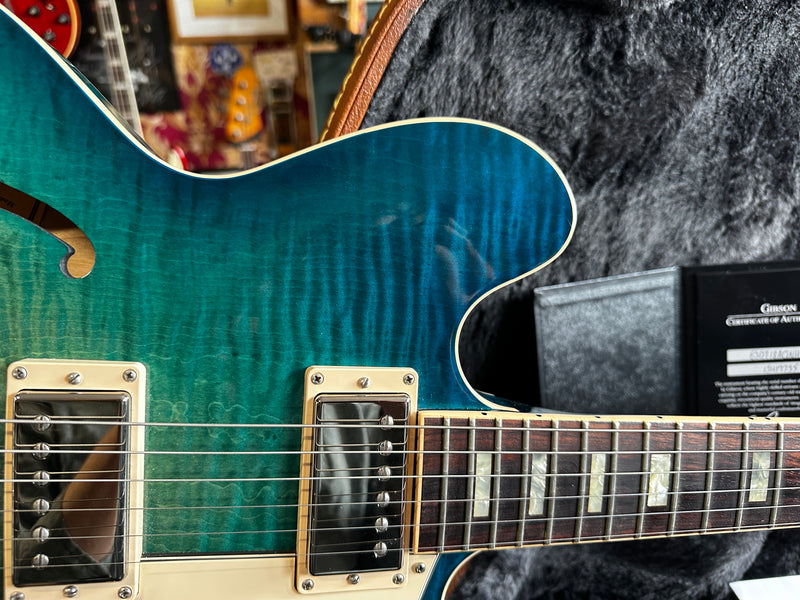 Gibson Memphis ES-335 Block Figured Aquamarine 2018