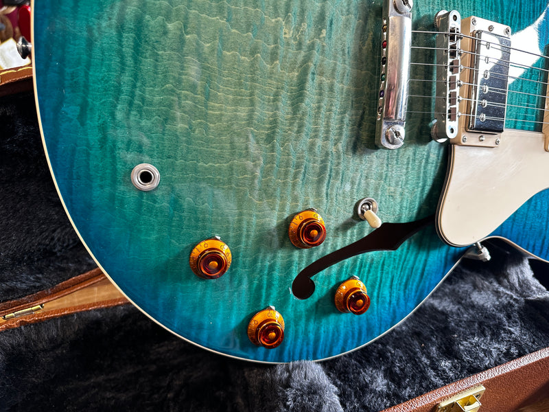 Gibson Memphis ES-335 Block Figured Aquamarine 2018