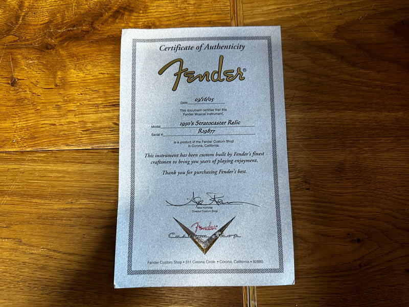 Fender Custom Shop '50's Stratocaster Relic Left-Handed Black 2005