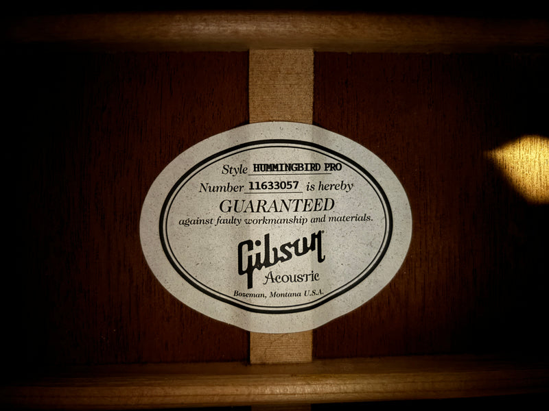 Gibson Hummingbird Pro Cutaway Vintage Sunburst 2013