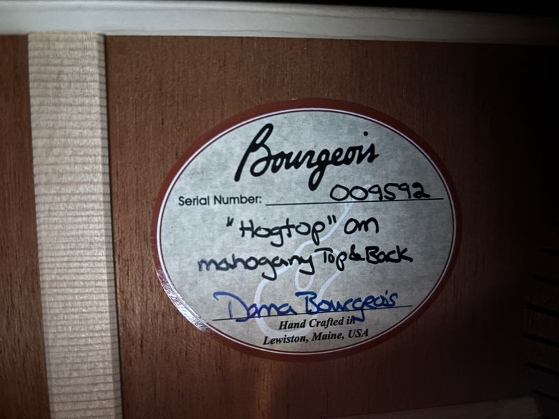 Bourgeois OM Hogtop Mahogany 2022