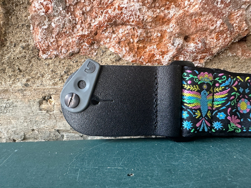 D'Addario Pad Lock Woven Guitar Strap Phoenix Dream