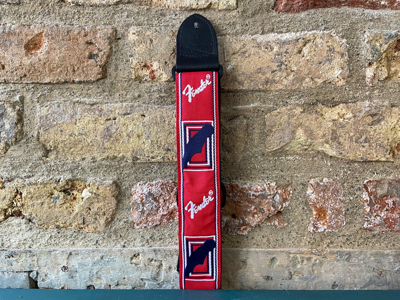 Fender Monogrammed Strap Red/White/Blue