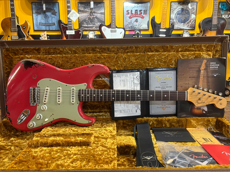 Fender Custom Shop '63 Strat Relic Michael Landau Signature Fiesta Red 2024