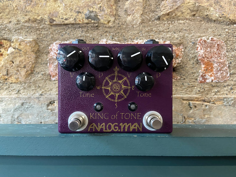 Analogman King of Tone V4 Dual Overdrive With Red Side High Gain Option