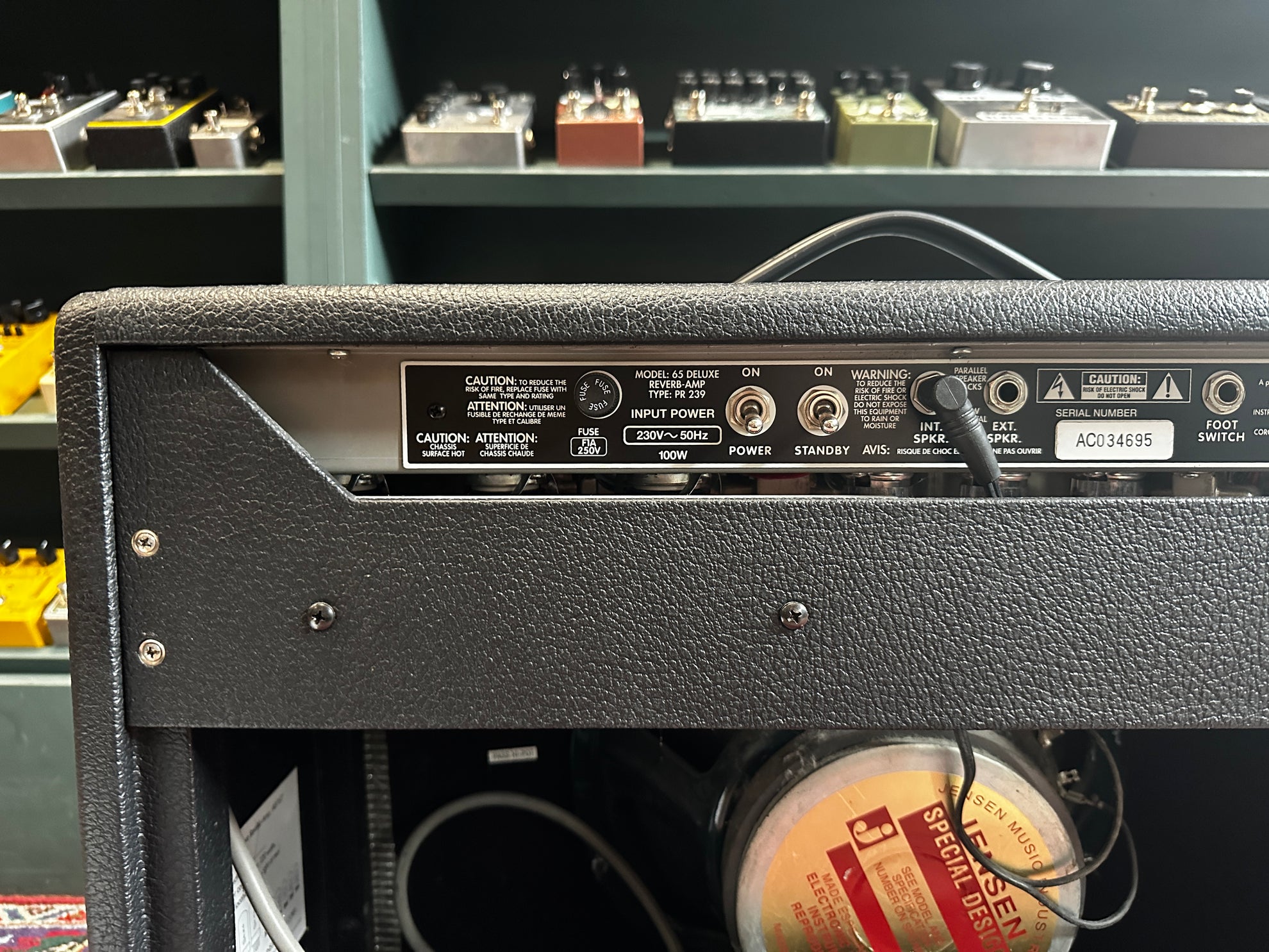Super Reverb Back Panel Fender '65 Deluxe Reverb Reissue - Some Neck Guitars
