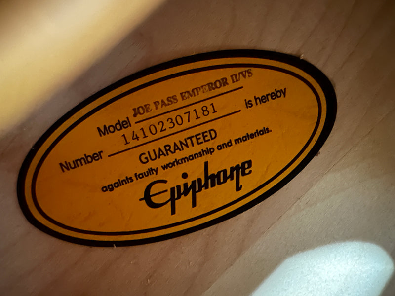 Epiphone Joe Pass Emperor II Vintage Sunburst 2014