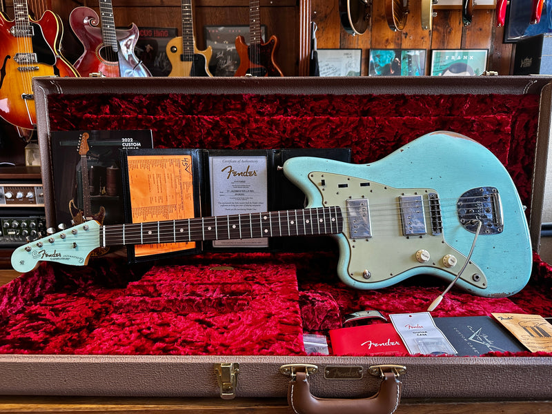 Fender Custom Shop Dealer Select '61 Jazzmaster Wide Range Relic Surf Green Left-Handed 2022