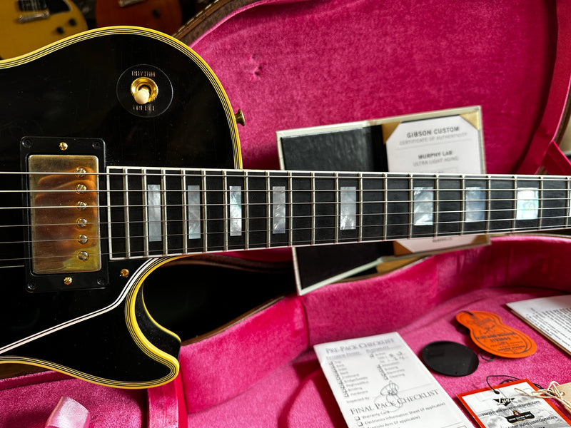 Gibson Custom Shop Murphy Lab '57 Les Paul Custom Reissue Ultra Light Aged Ebony 2022