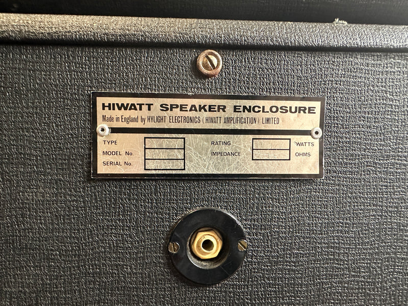 Hiwatt DR-103 Head & SE4122 4x12" Cabinet 1970