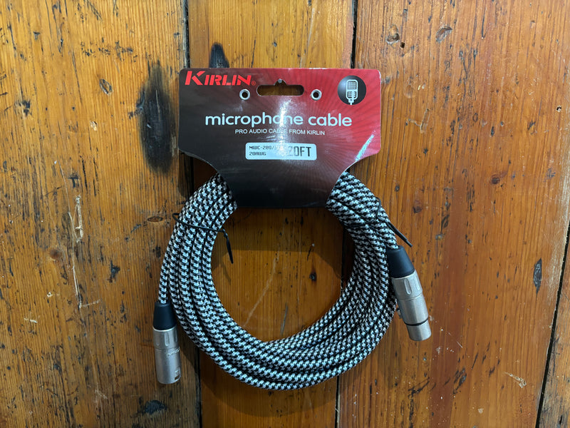 Kirlin Fabric 6 Metre Pro Audio Microphone Cable