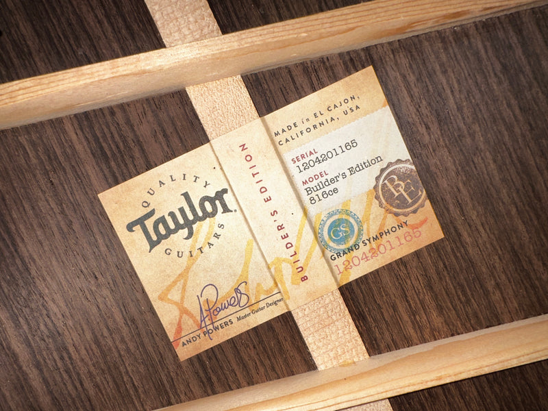 Taylor Builder's Edition 816ce Natural 2021