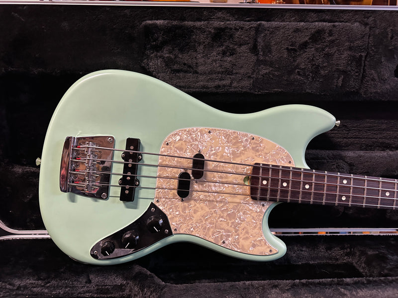Fender American Performer Mustang Bass Satin Surf Green 2018