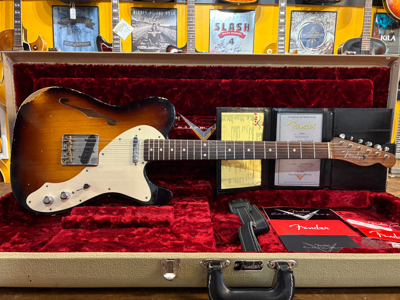 Fender Custom Shop '50s Thinline Telecaster Relic Rosewood Neck Limited Edition Sunburst 2016