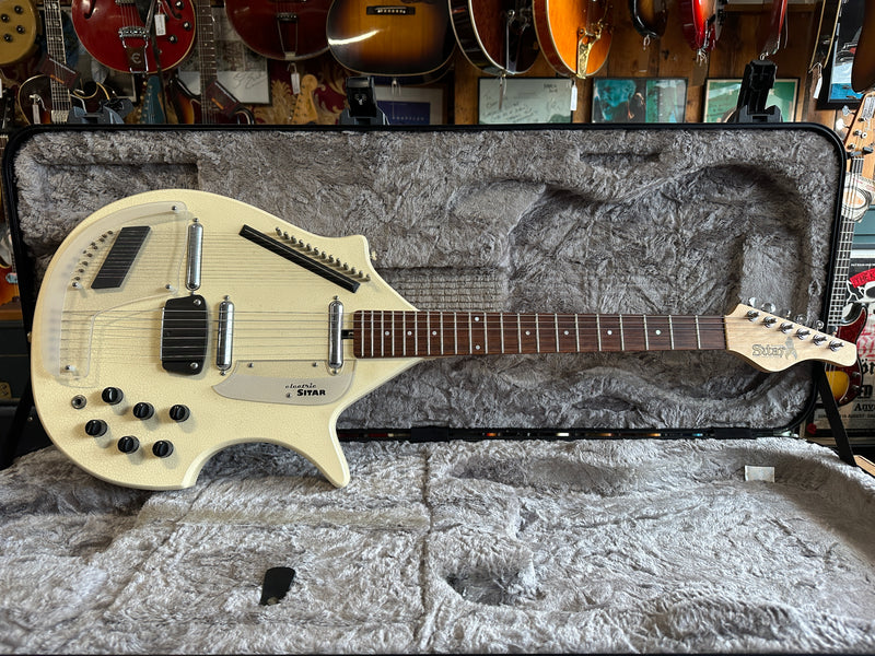 Jerry Jones Master Electric Sitar White Gator Crackle 2003