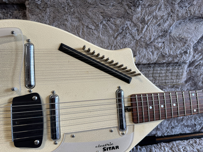 Jerry Jones Master Electric Sitar White Gator Crackle 2003