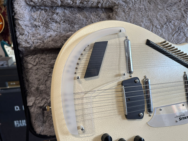 Jerry Jones Master Electric Sitar White Gator Crackle 2003