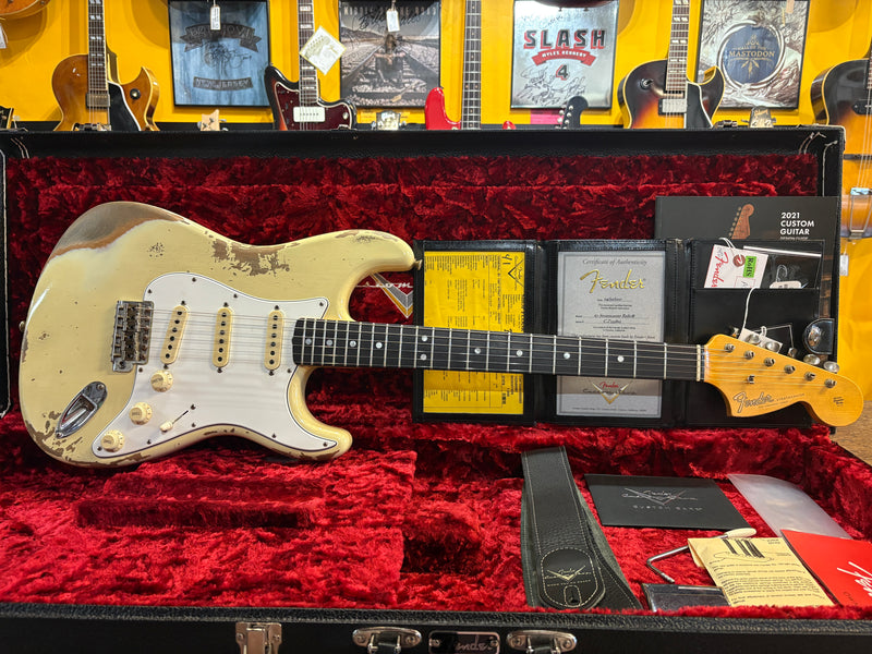 Fender Custom Shop '67 Stratocaster Heavy Relic Aged Vintage White 2021