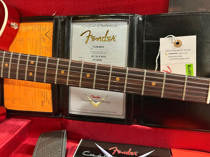 Fender Custom Shop '63 Telecaster Reissue NOS Candy Apple Red 2023