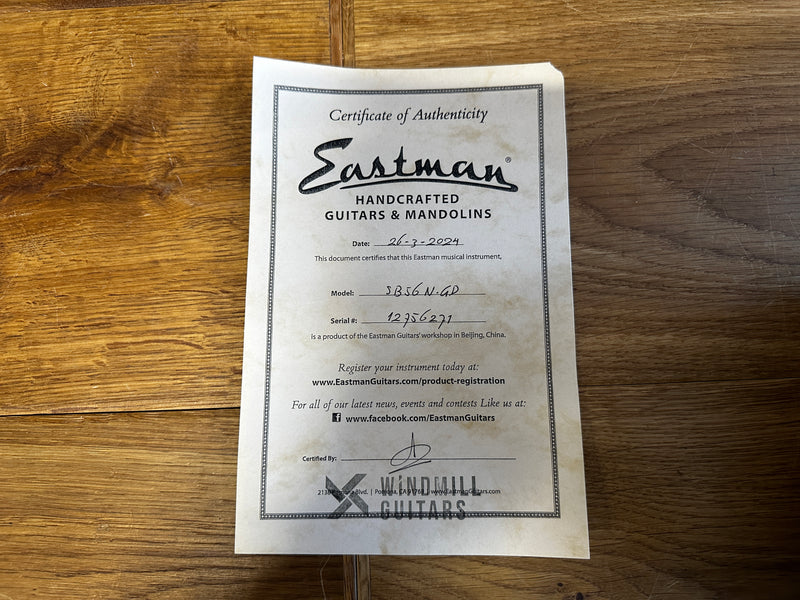 Eastman SB56/N Vintage Gold 2024