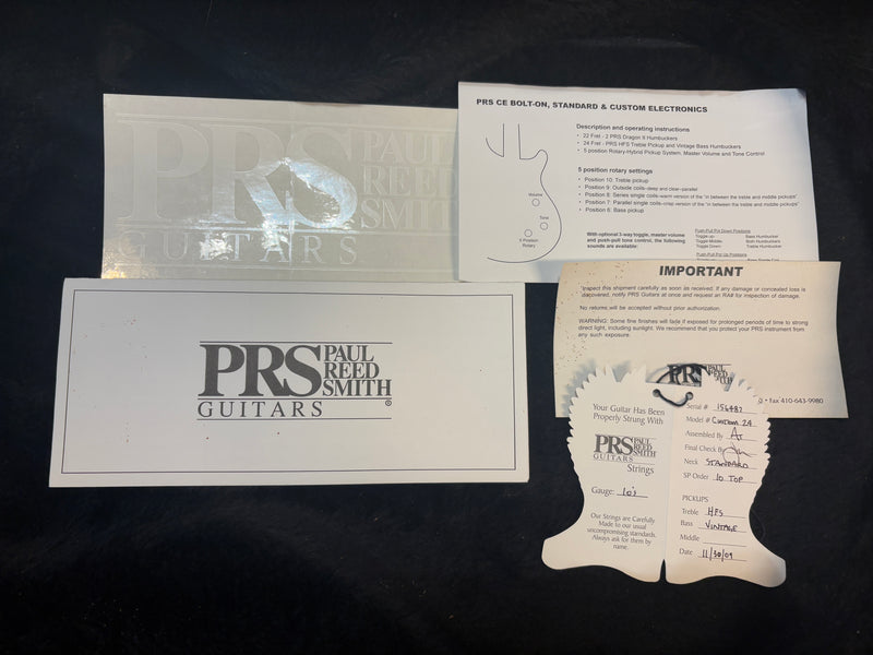 PRS Custom 24 Amber 10-Top 2009