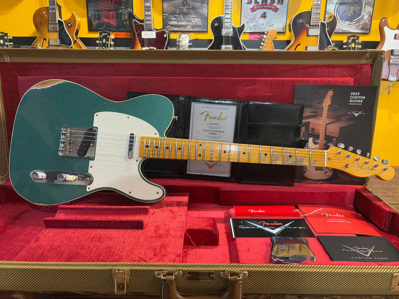 Fender Custom Shop '59 Telecaster Custom Relic Maple Aged Sherwood Green Metallic 2024