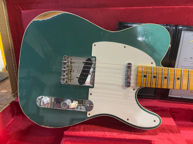 Fender Custom Shop '59 Telecaster Custom Relic Maple Aged Sherwood Green Metallic 2024