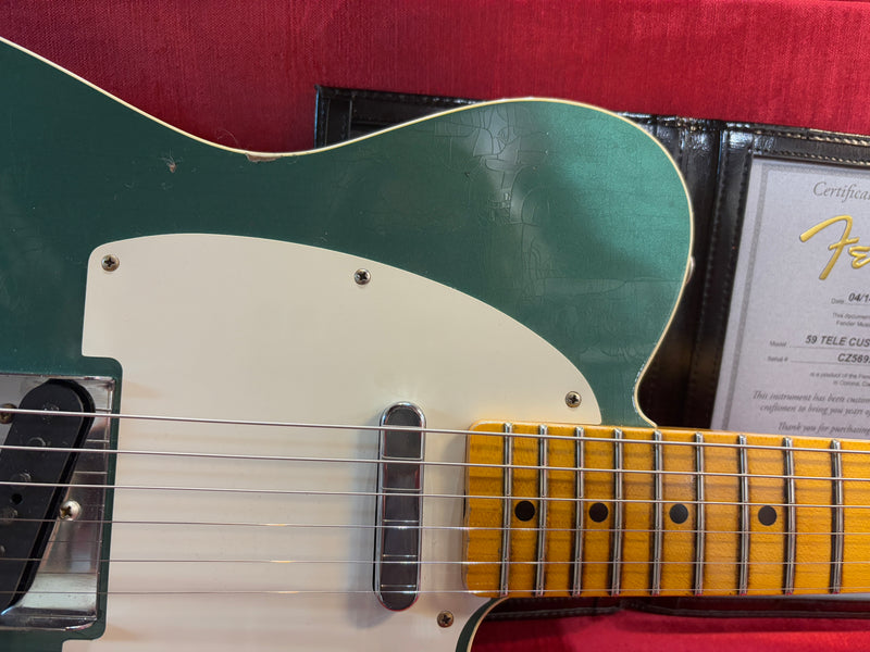 Fender Custom Shop '59 Telecaster Custom Relic Maple Aged Sherwood Green Metallic 2024