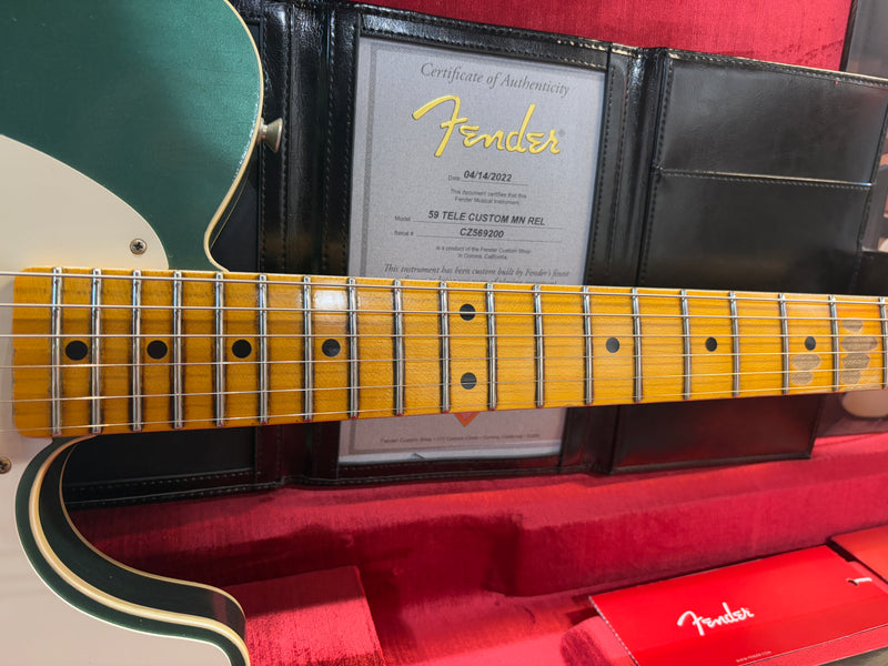 Fender Custom Shop '59 Telecaster Custom Relic Maple Aged Sherwood Green Metallic 2024