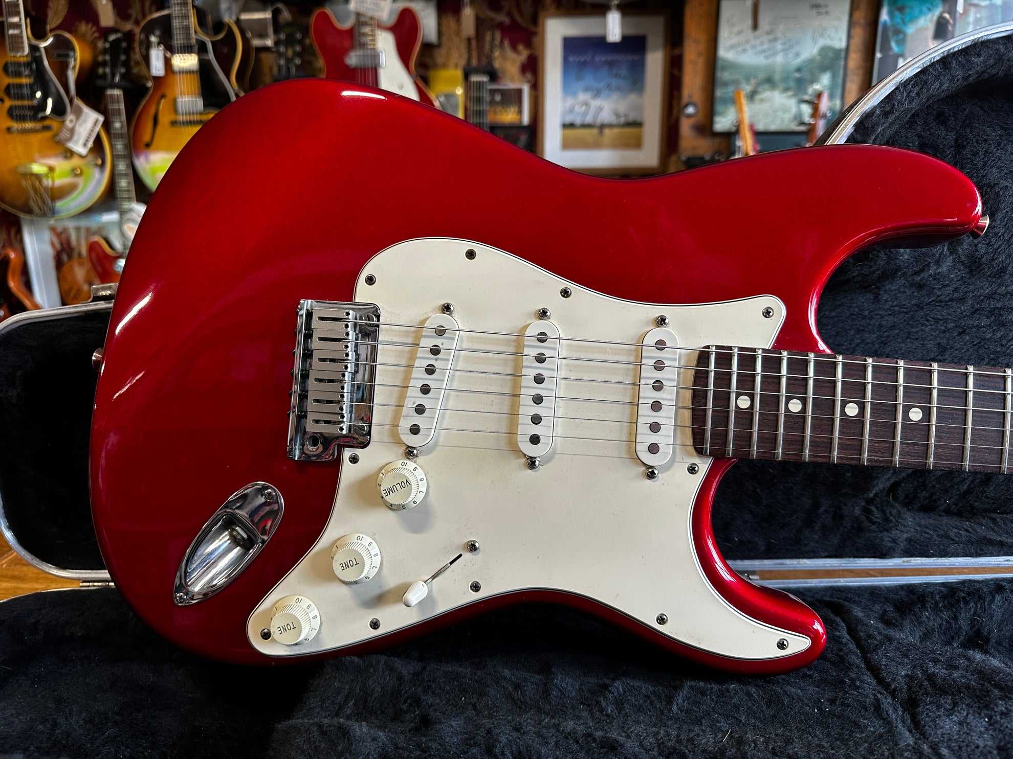 Fender American Standard Stratocaster Candy Apple Red 1996 Some Neck