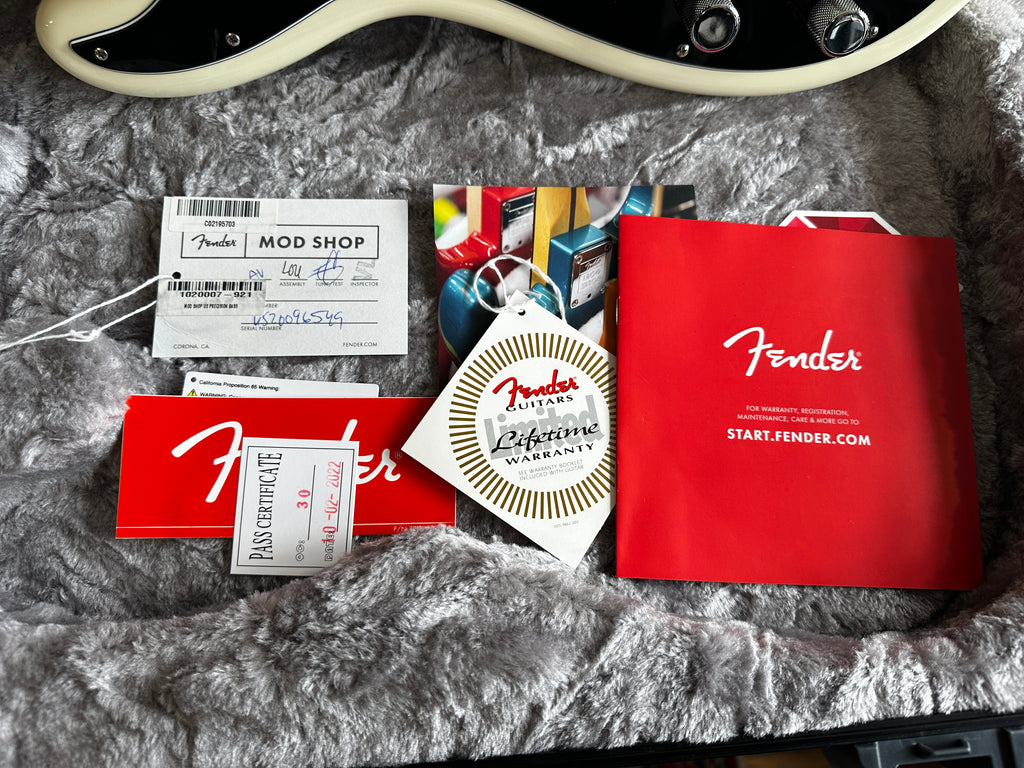 Fender Mod Shop US Precision Bass Left-Handed Olympic White 2020 - Some ...