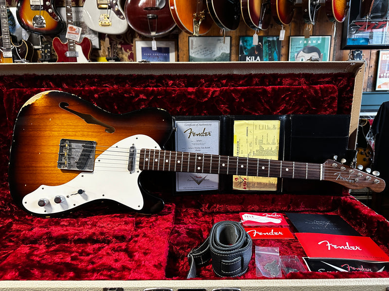 Fender Custom Shop '50s Thinline Telecaster Relic Rosewood Neck Limited Edition Sunburst 2016