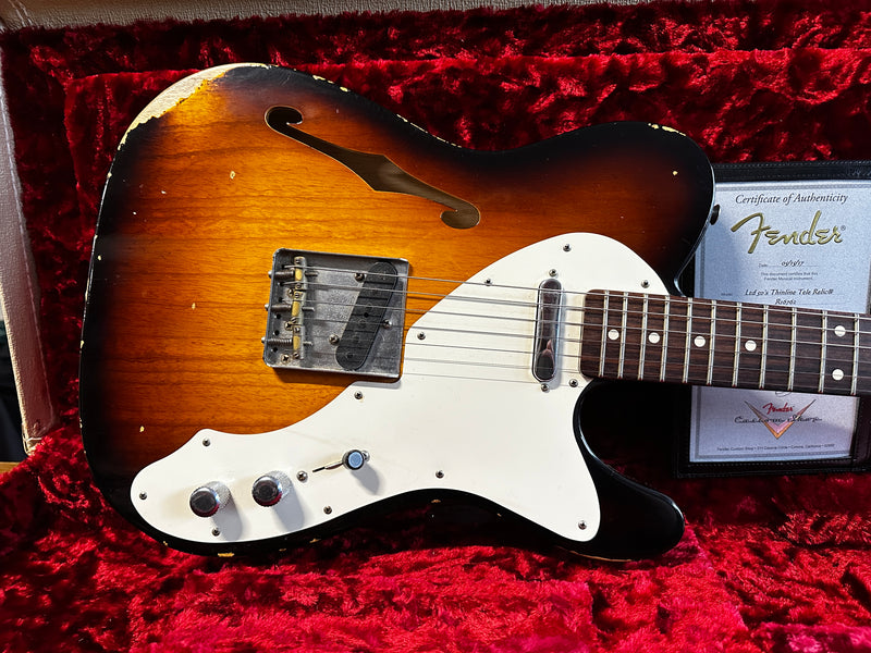 Fender Custom Shop '50s Thinline Telecaster Relic Rosewood Neck Limited Edition Sunburst 2016