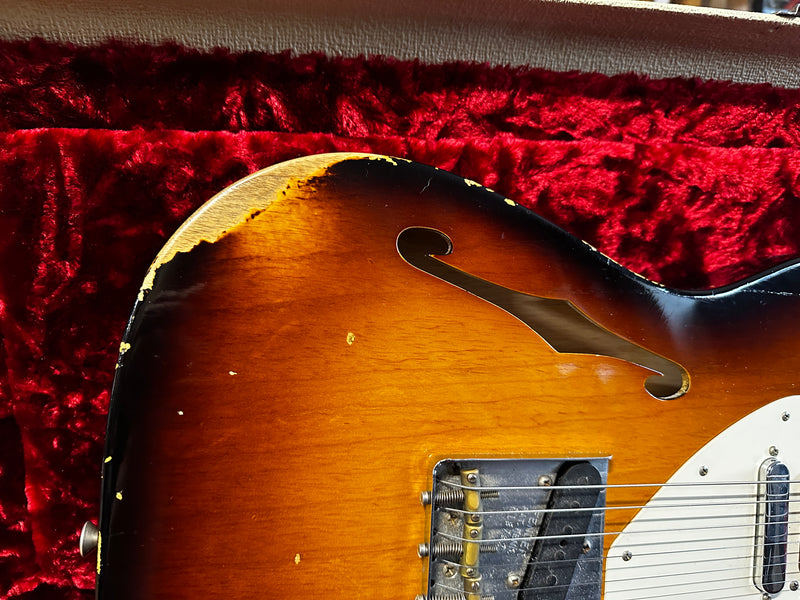 Fender Custom Shop '50s Thinline Telecaster Relic Rosewood Neck Limited Edition Sunburst 2016