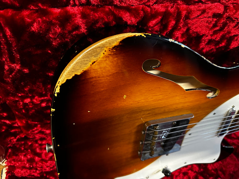 Fender Custom Shop '50s Thinline Telecaster Relic Rosewood Neck Limited Edition Sunburst 2016