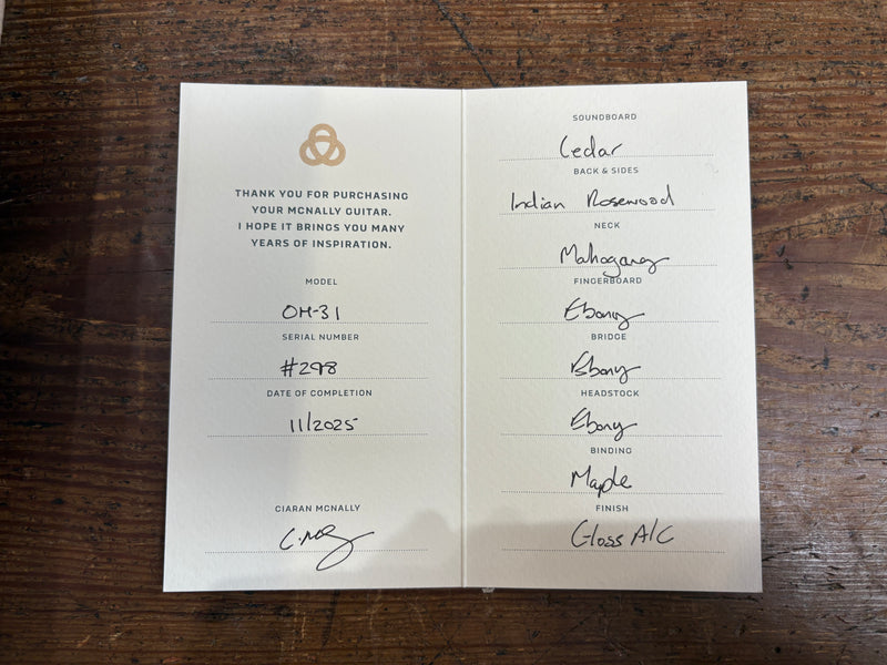 McNally Guitars OM-31 Natural