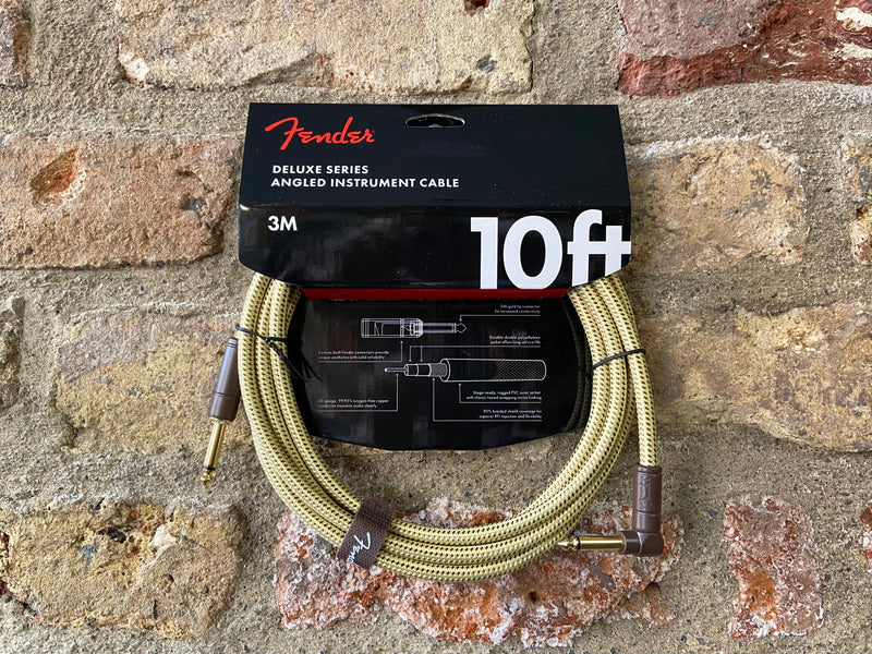 Fender Deluxe Series 3m Angled Cable - Tweed