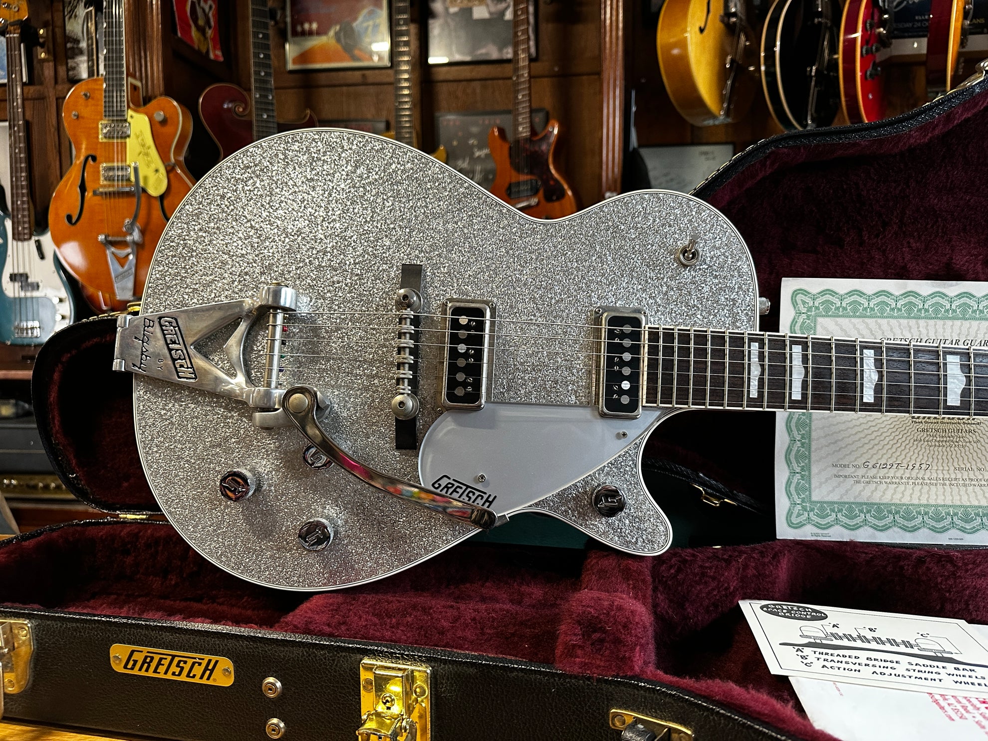Gretsch G6129T-1957 Silver Jet Sparkle Bigsby 2012 - Some Neck Guitars